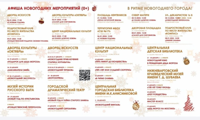 Афиша новогодних мероприятий Афиша новогодних мероприятий.